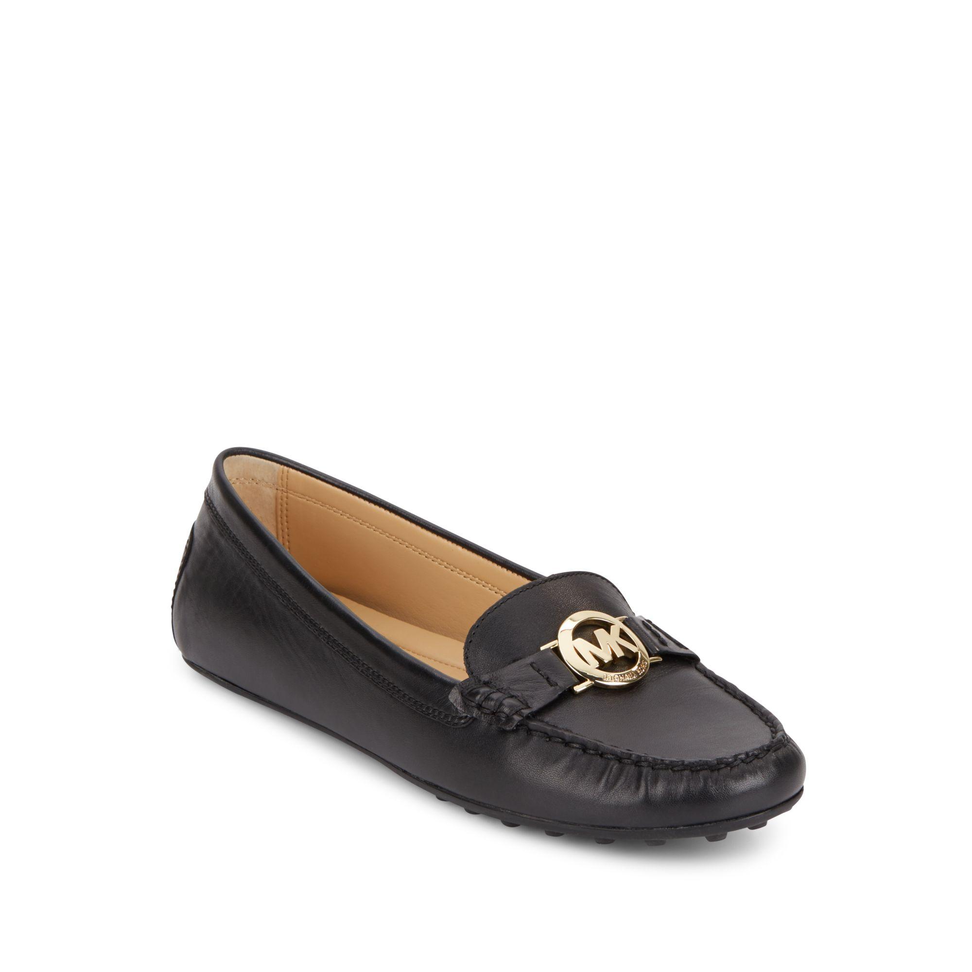 MICHAEL Michael Kors Molly Leather Loafers in Black | Lyst