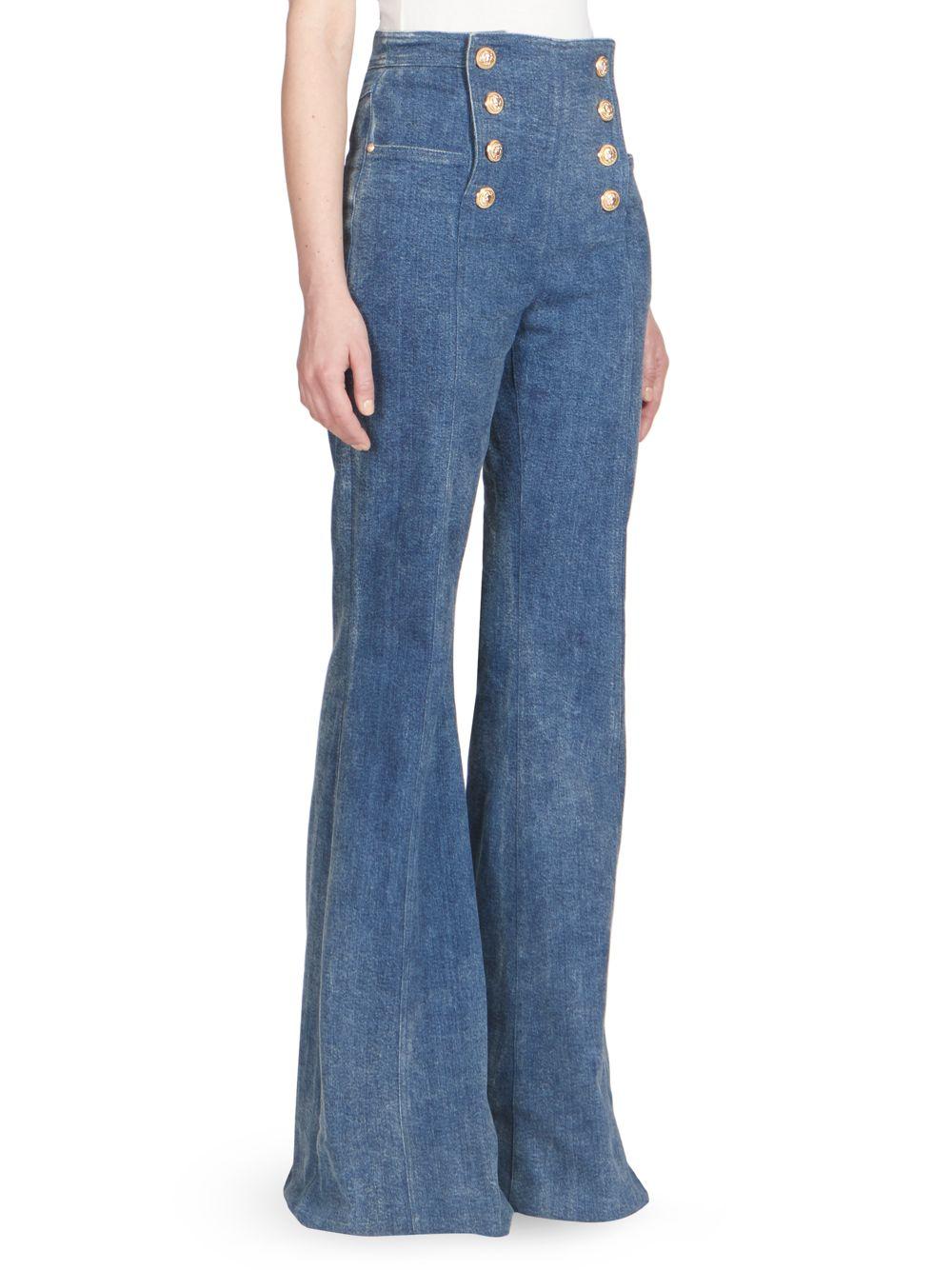 【関税込み】balmain FLARE' JEANS Balmain // High Waisted Flare Jeans – VSP Consignment