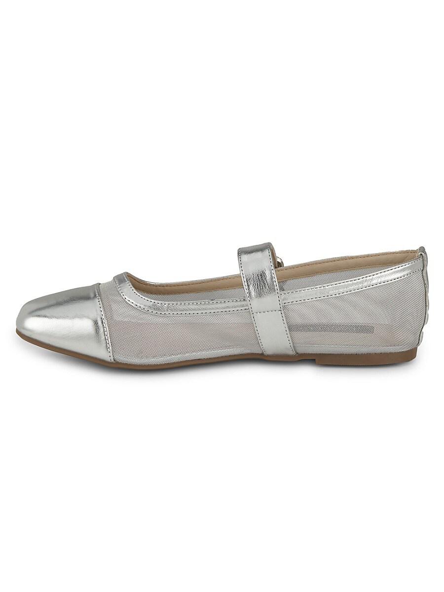Rachel Roy Shira Metallic Ballet Flats in Gray Lyst