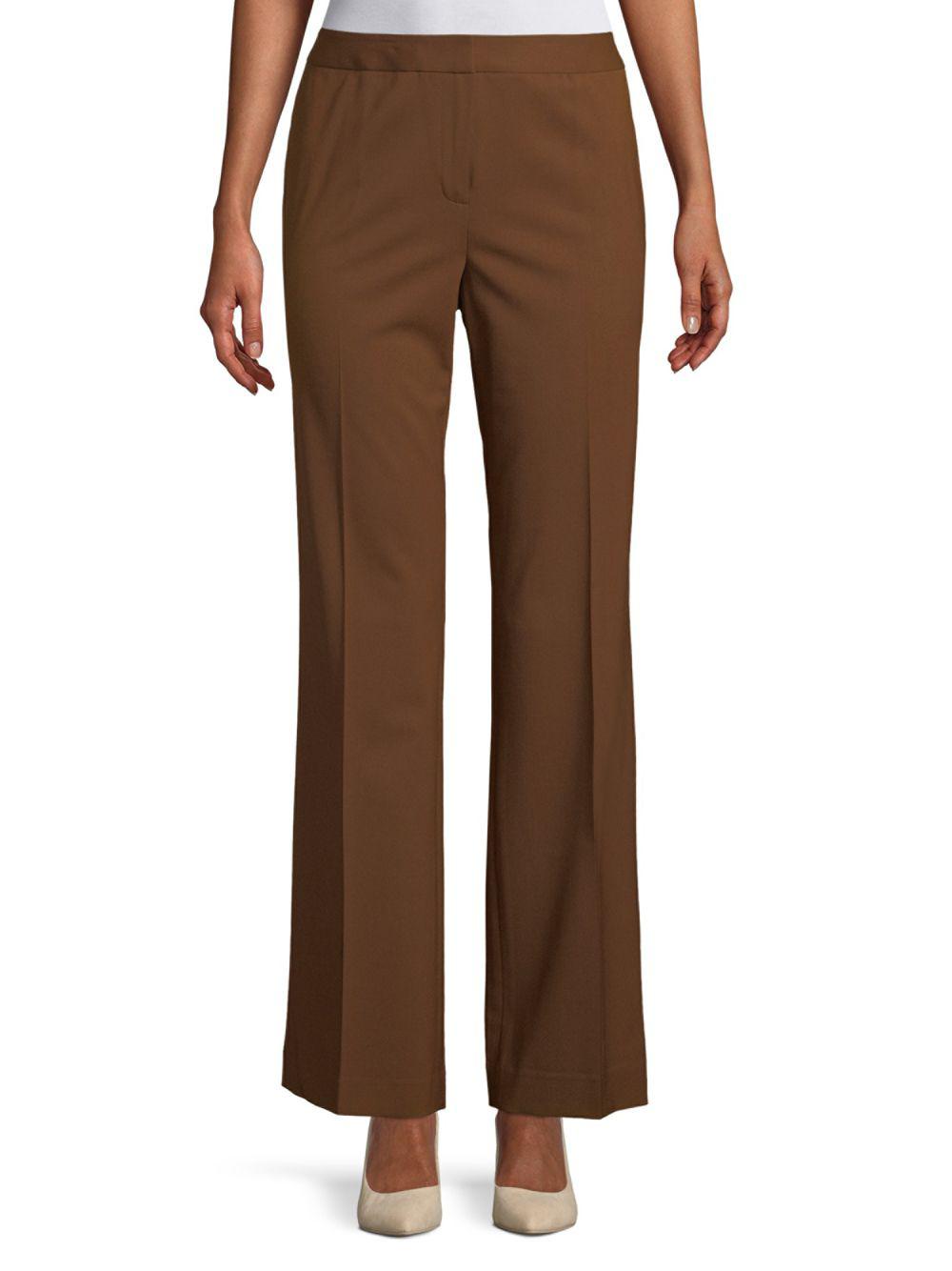 Lafayette 148 New York Stretch-wool Pants in Brown - Lyst