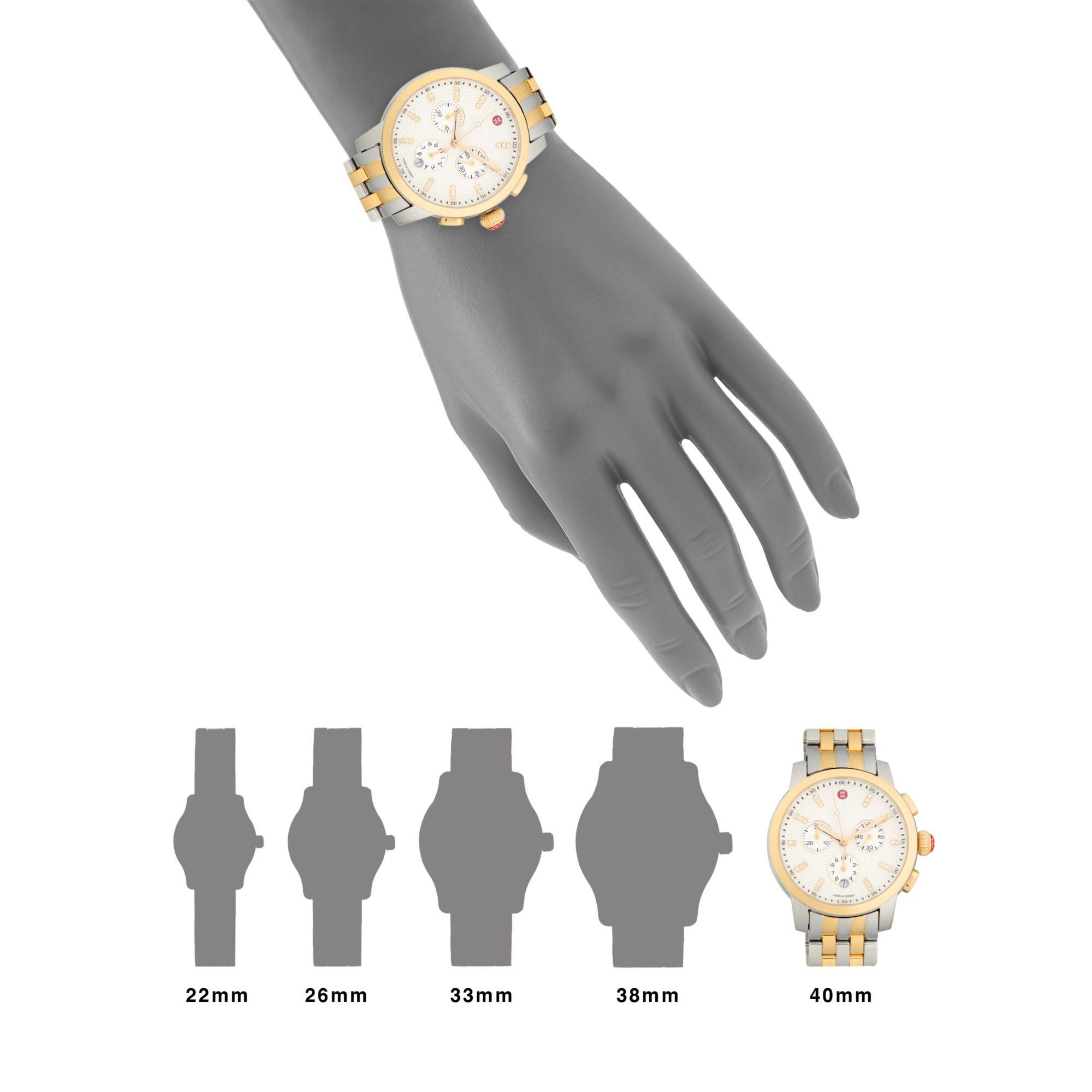 michele uptown watch gold