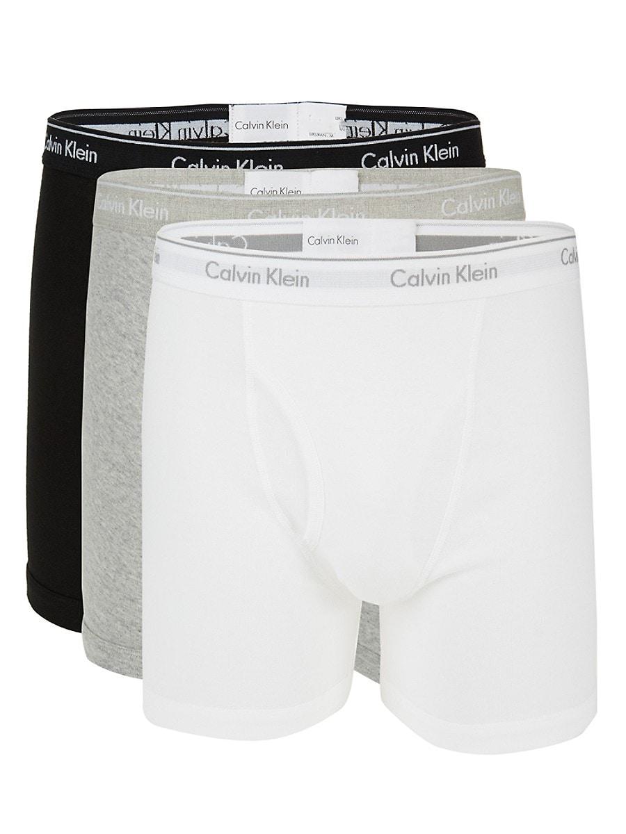 Calvin Klein 100% Cotton Boxer Briefs in White for Men | Lyst