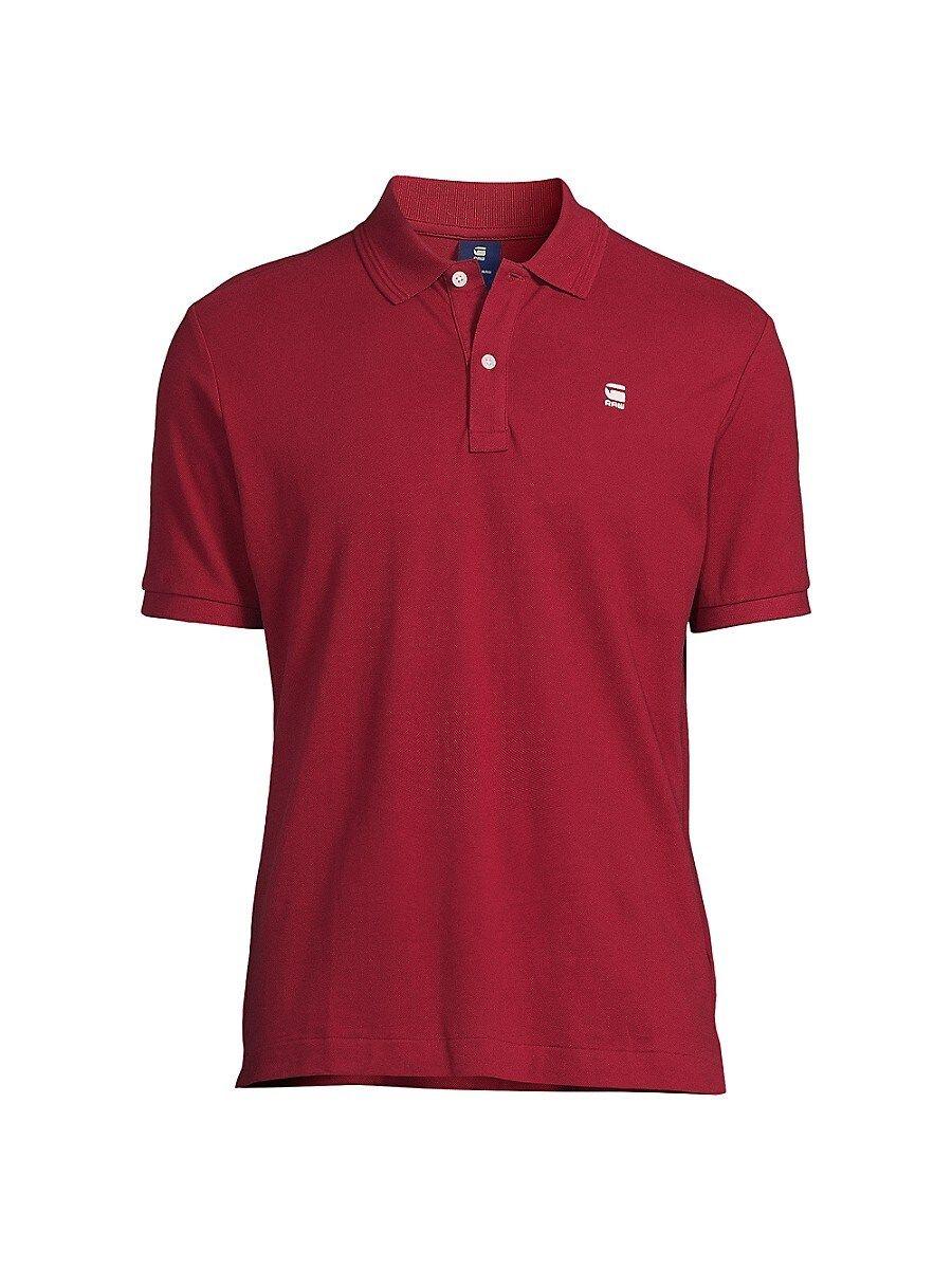 G-Star RAW Dunda Slim Fit Logo Polo in Red for Men | Lyst