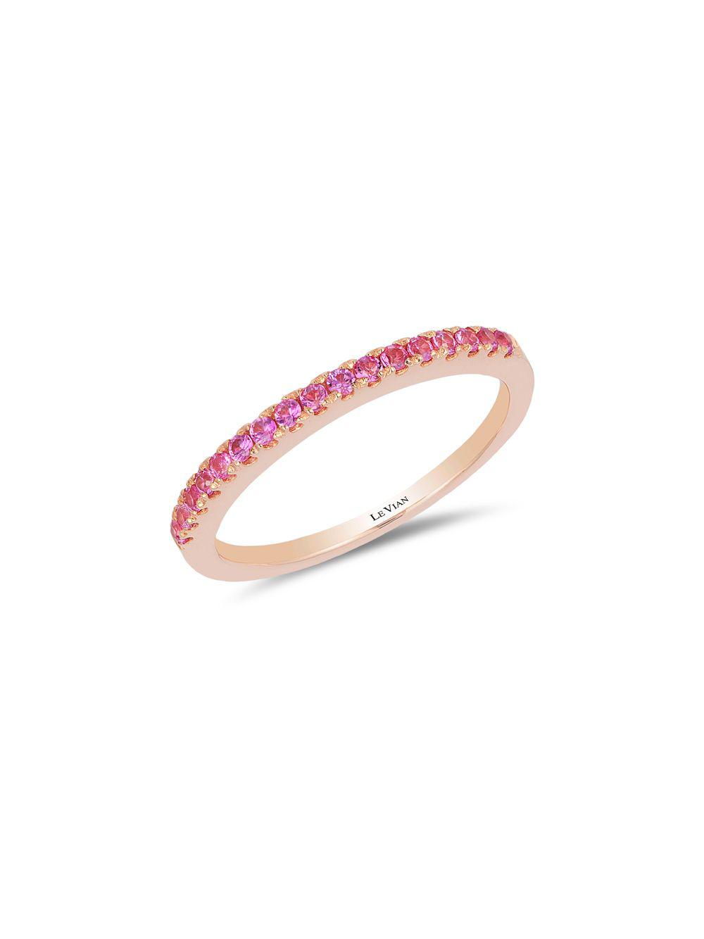 Le Vian 14k Strawberry Gold & Bubblegum Pink Sapphire Ring in 