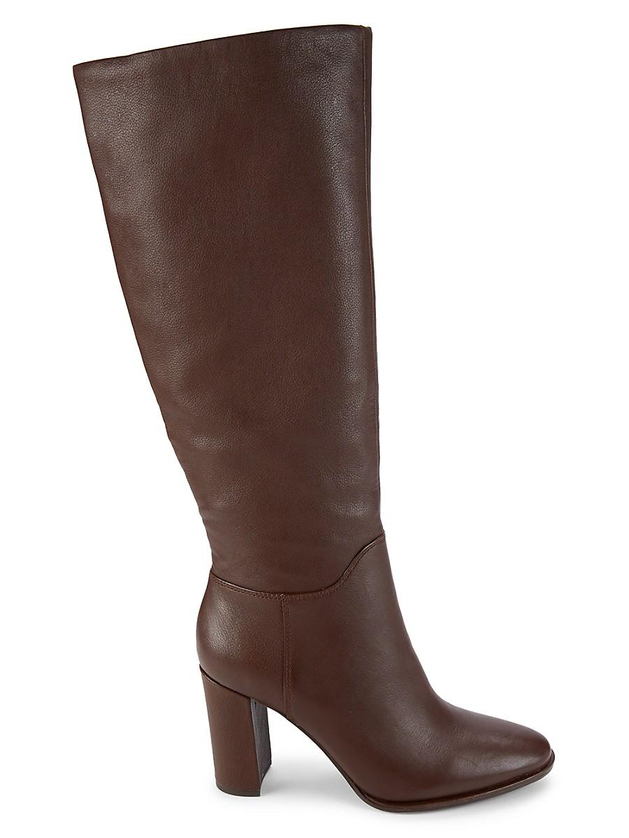 Kenneth Cole Lowell Block Heel Knee High Boots in Brown Lyst UK