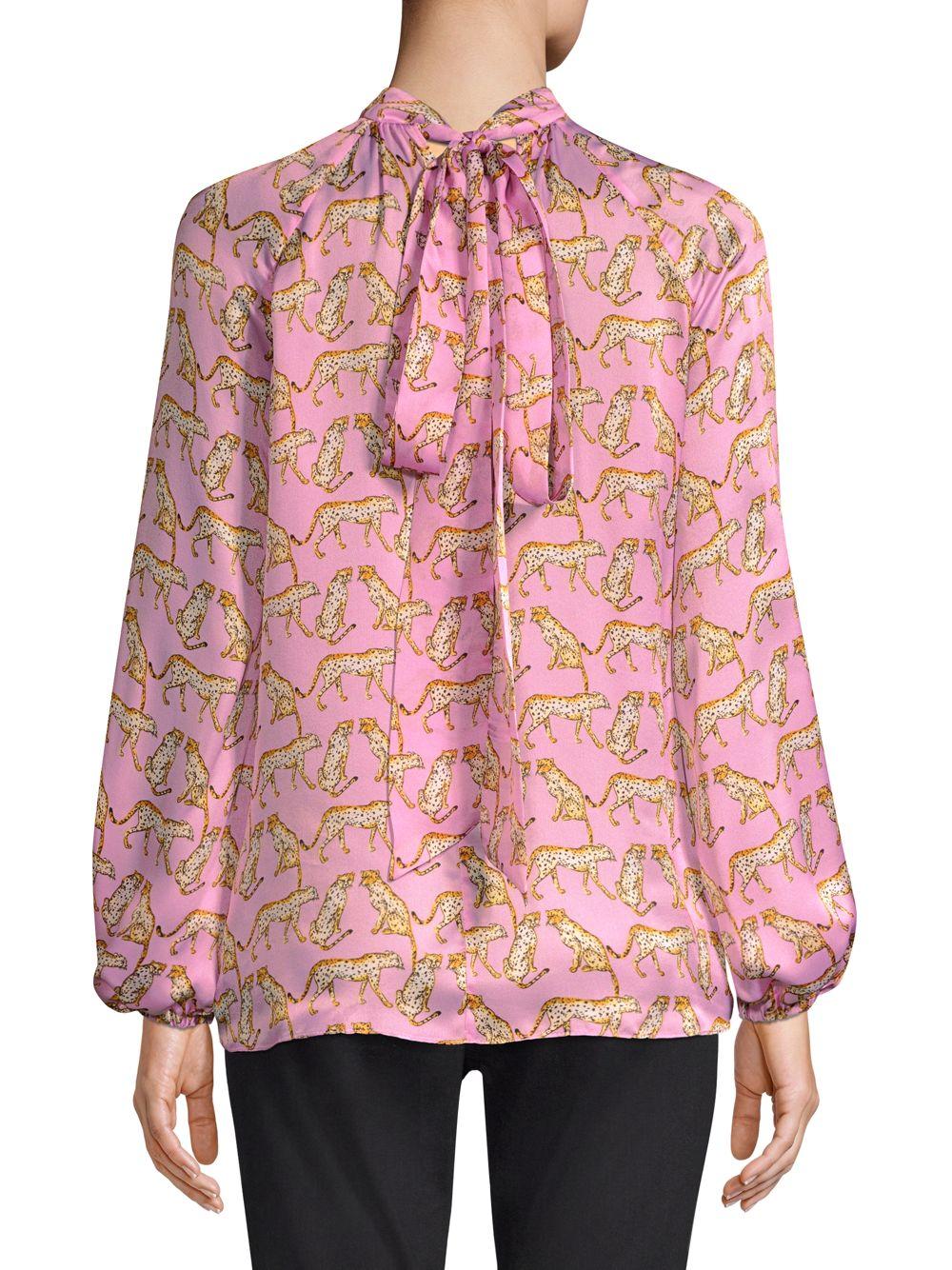 milly cheetah blouse