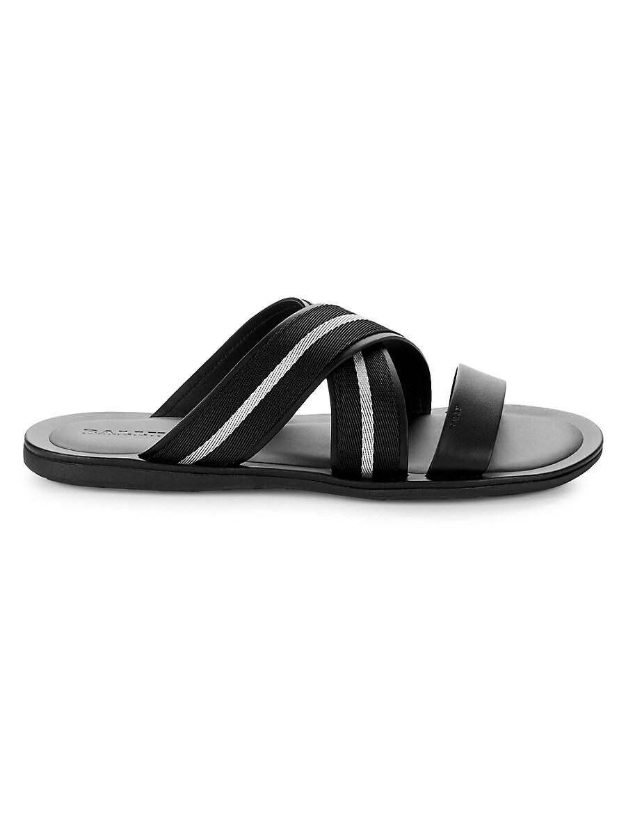 Bally Leather Sasha Slide Sandals in Black for Men | Lyst