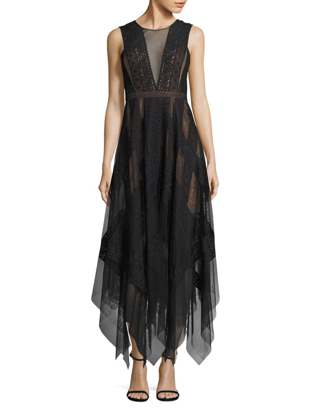 Bcbg black lace gown 2025