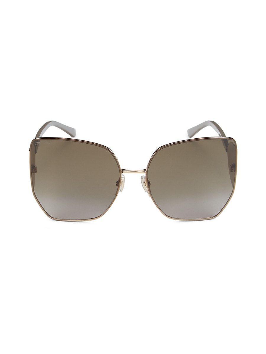Jimmy Choo 61mm Butterfly Sunglasses in Gray