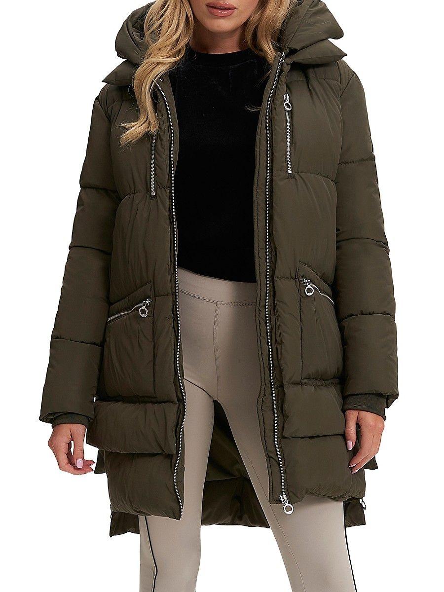 Noize katy clearance long puffer jacket