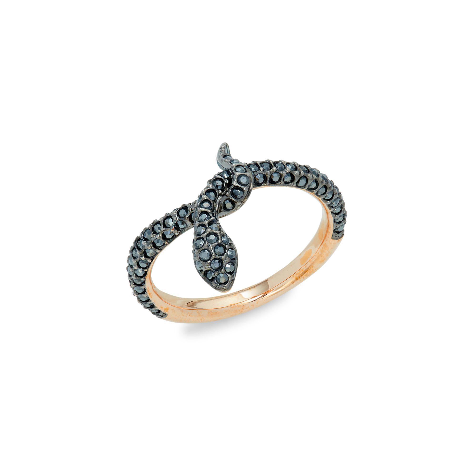 Swarovski Leslie Crystal Snake Ring | Lyst