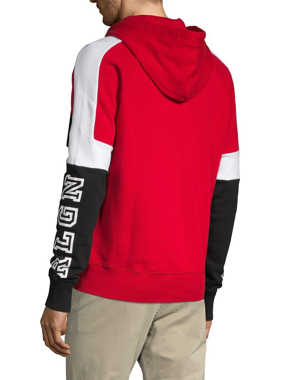 true religion color block hoodie
