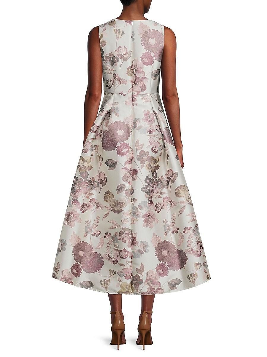 Eliza j metallic hotsell floral ball gown