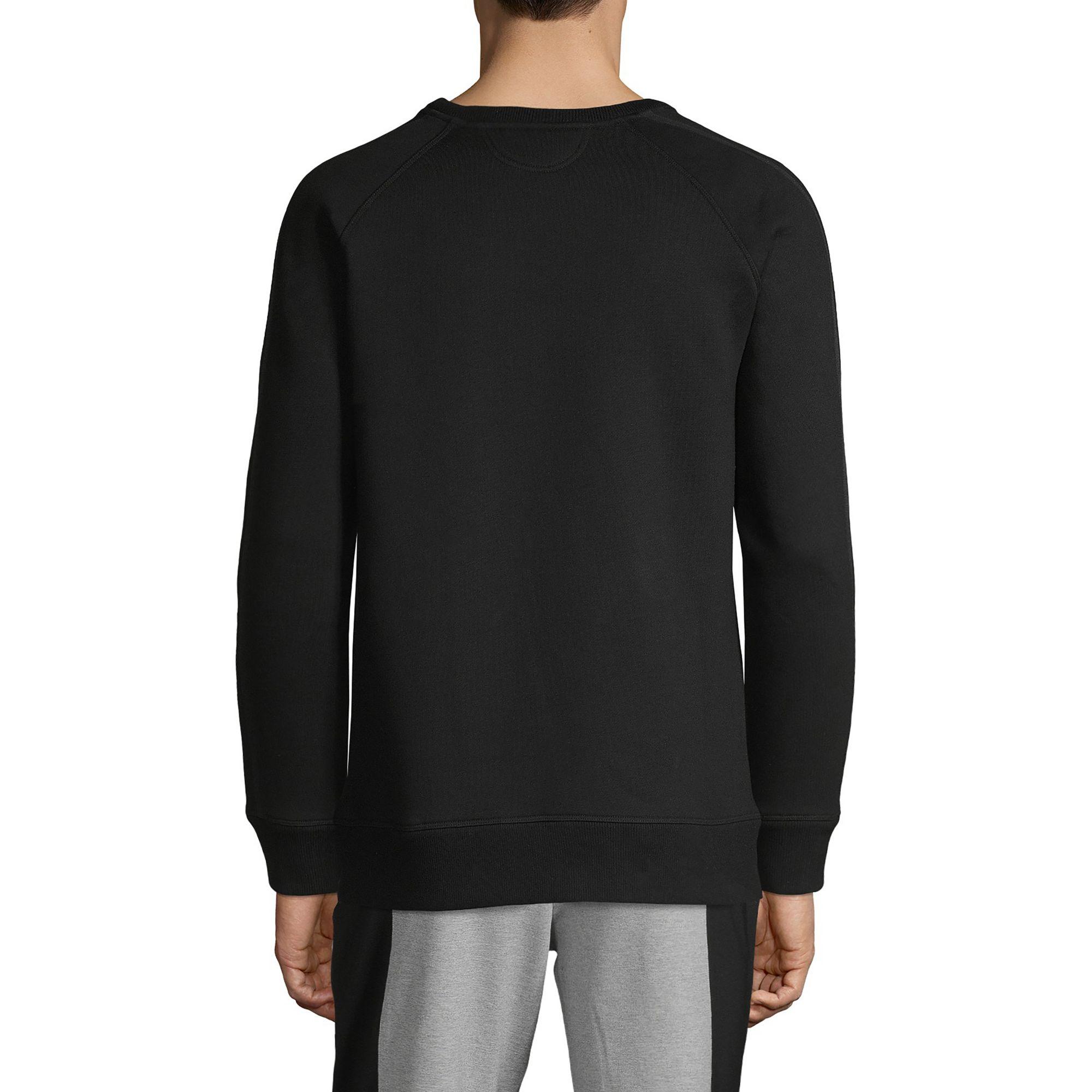 Helmut Lang Crewneck Cotton Blend Sweater in Black for Men - Lyst