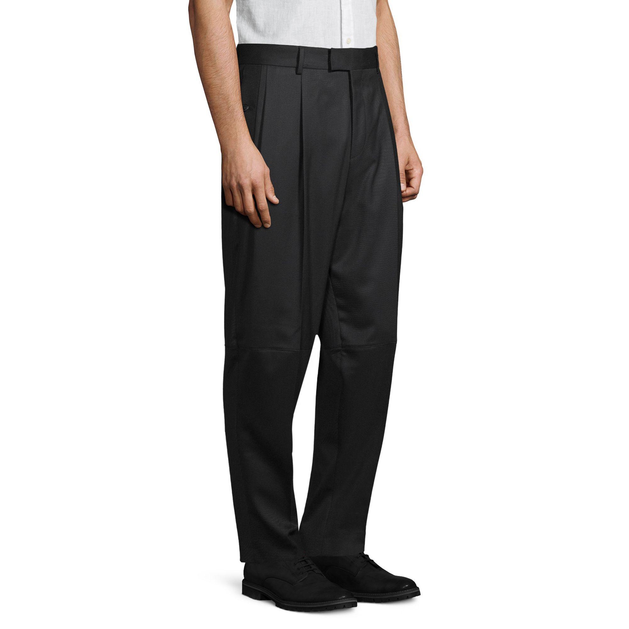 BOSS by Hugo Boss Standard-fit Wool-blend Pants in Black for Men - Lyst