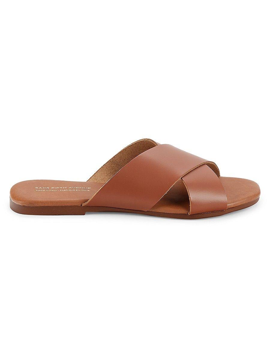 Fifth Avenue Leather Slip-on Brown Lyst