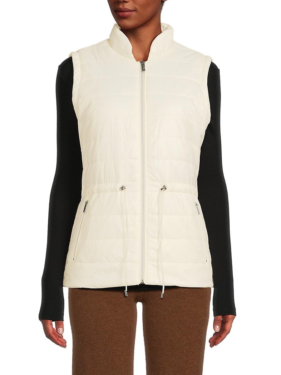 Calvin Klein Cinch Puffer Vest in Natural Lyst Canada