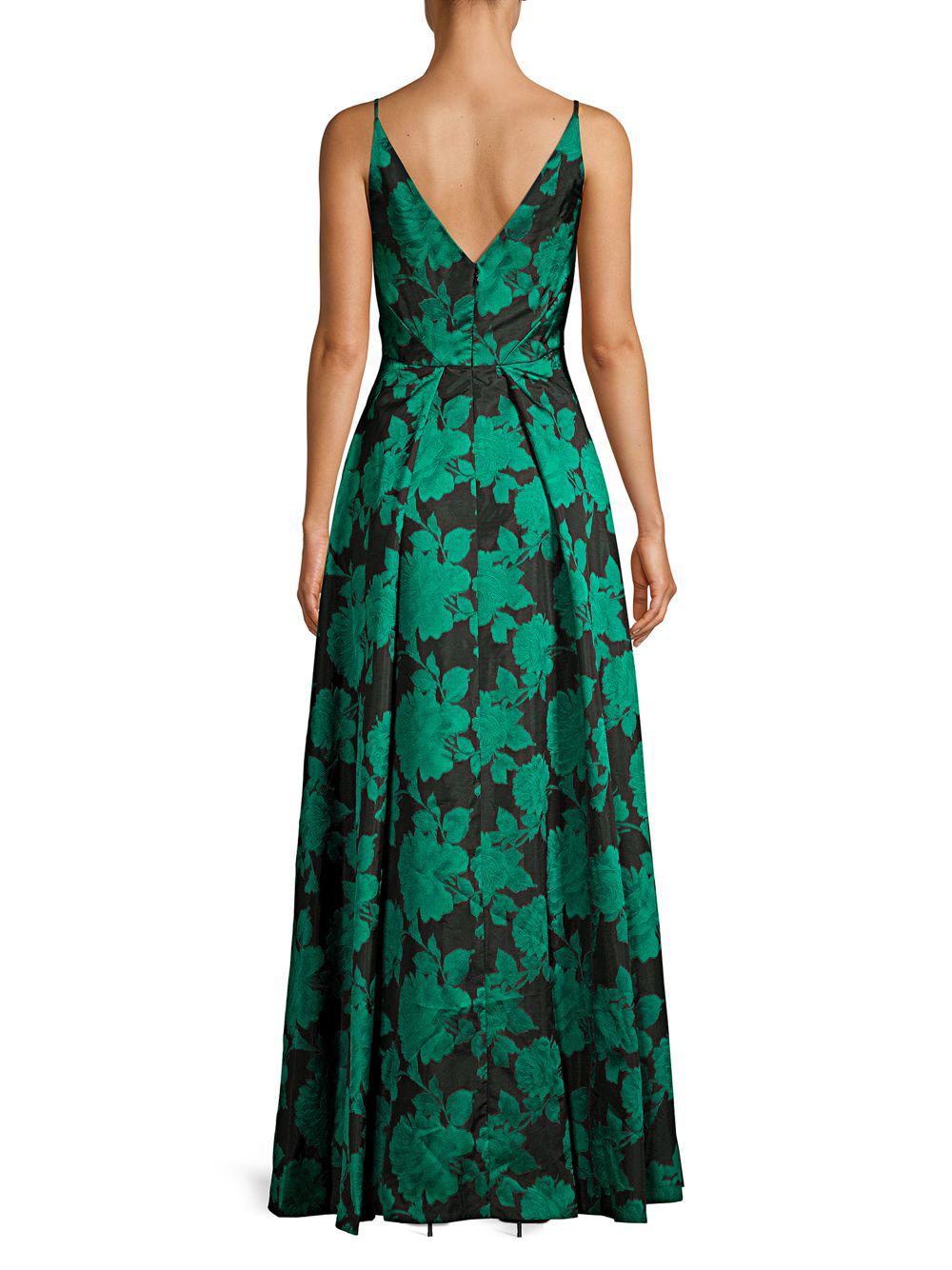 emerald green calvin klein dress