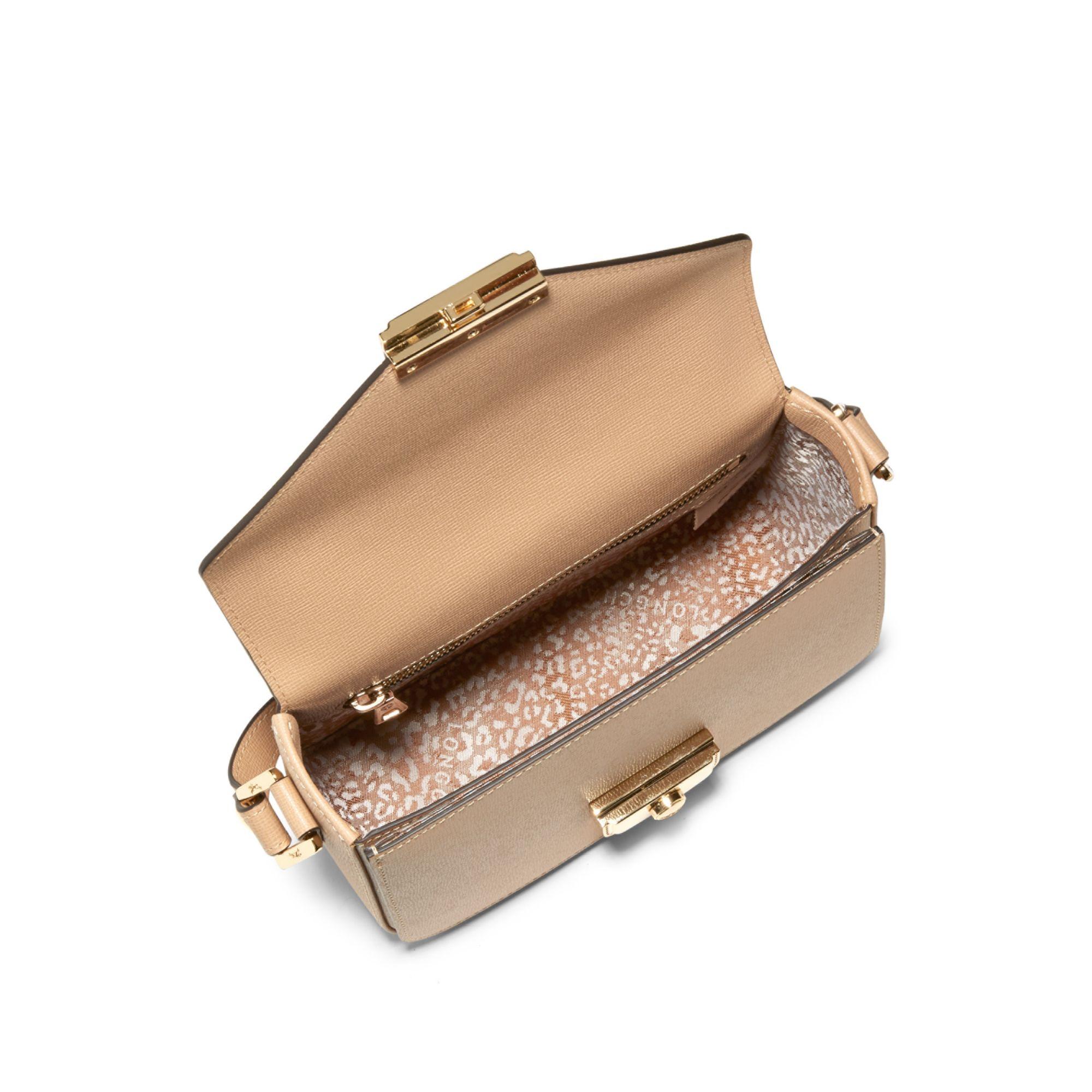 Longchamp le pliage heritage leather satchel sales