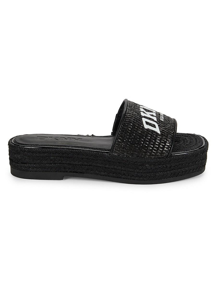 dkny black slides