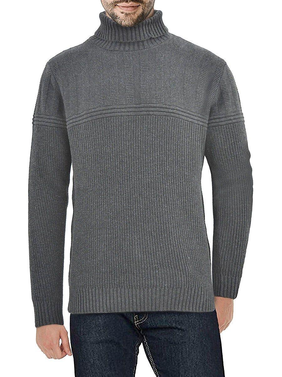 Xray Jeans X Ray Ribbed Turtleneck Sweater in Gray for Men | Lyst