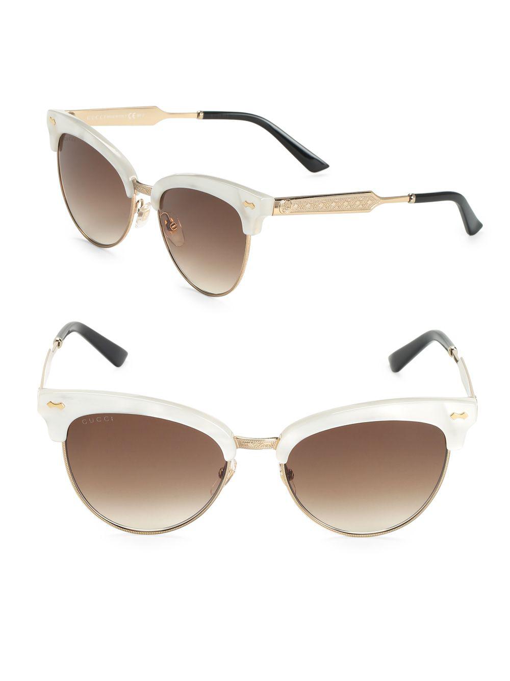 Gucci 55mm Mother-of-pearl Cat's Eye 