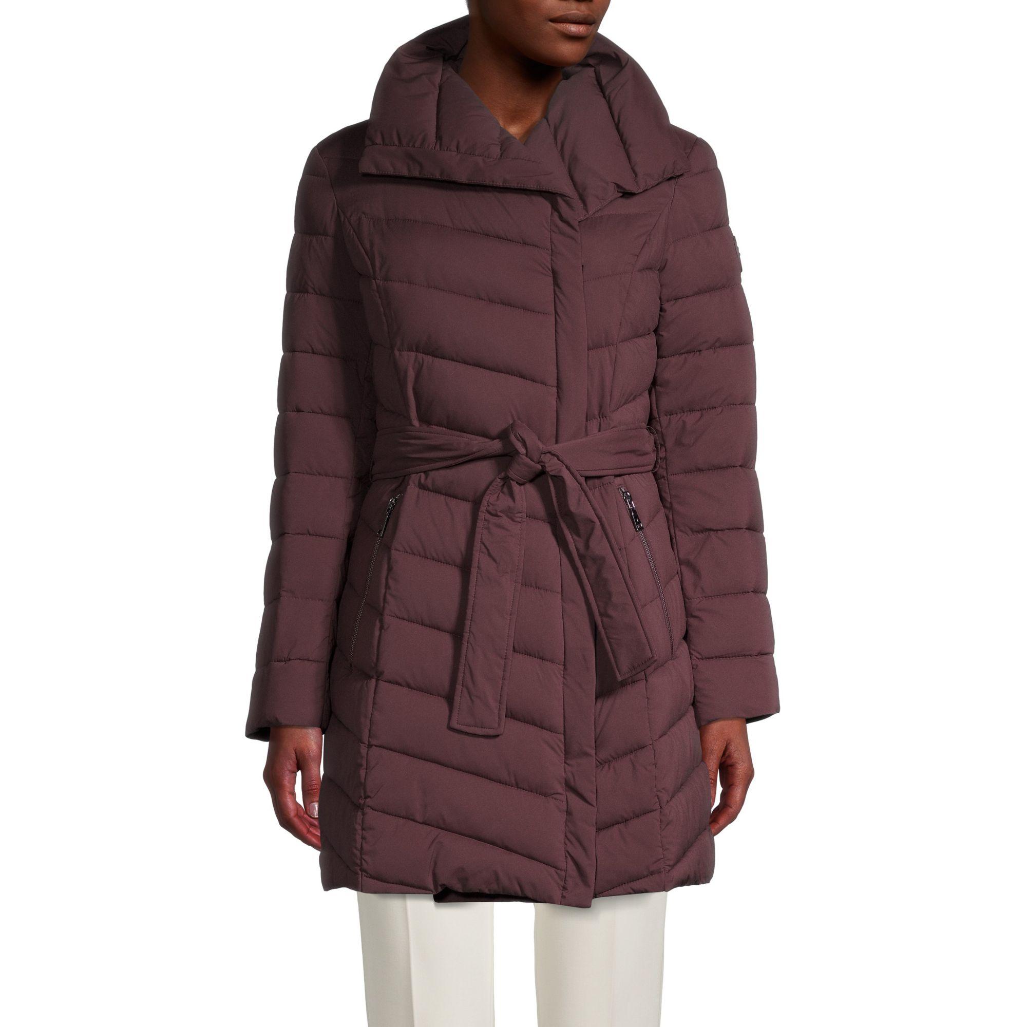 Tahari kim stretch wrap puffer coat Clearance