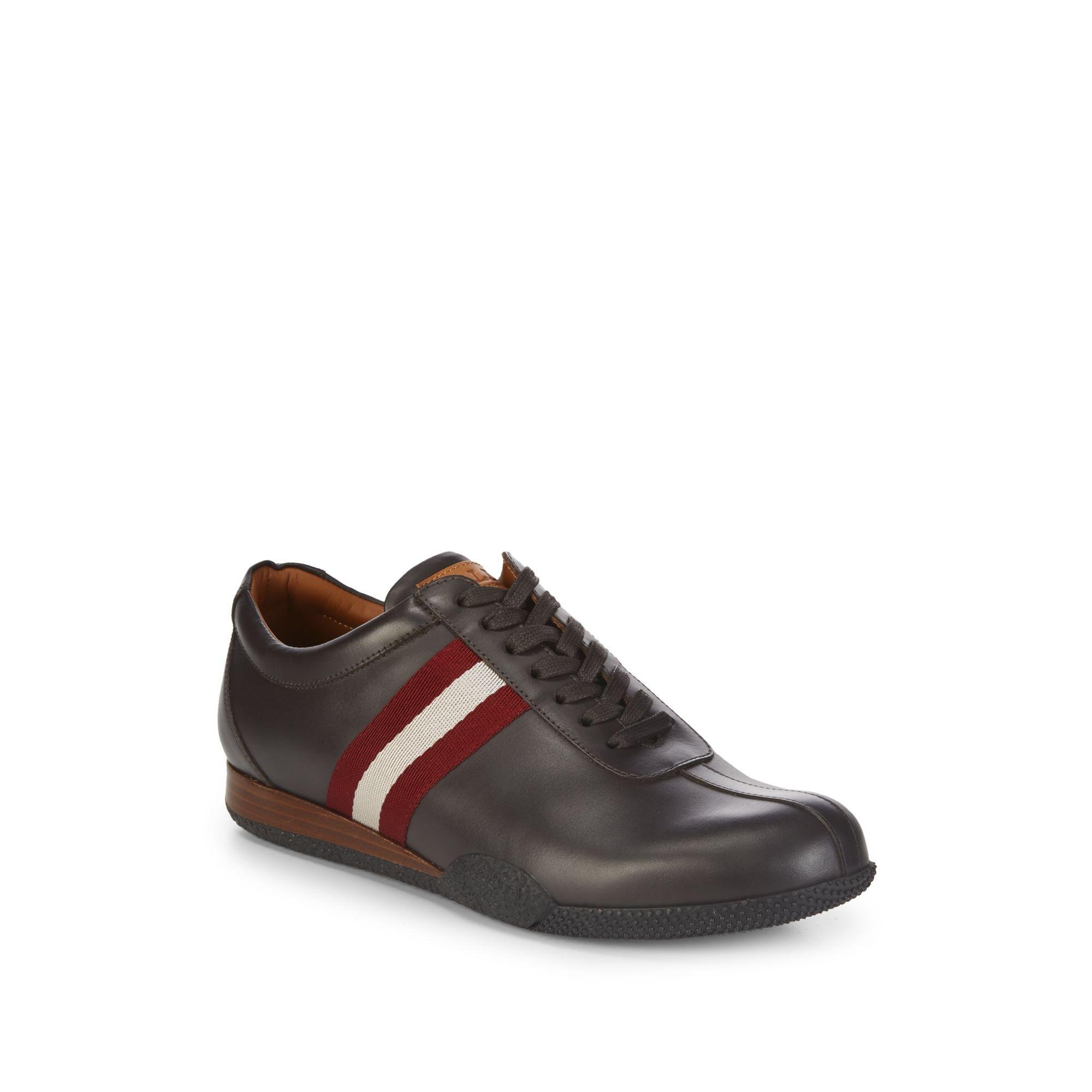Bally Frenz Lace-up Leather Sneakers in Brown for Men | Lyst