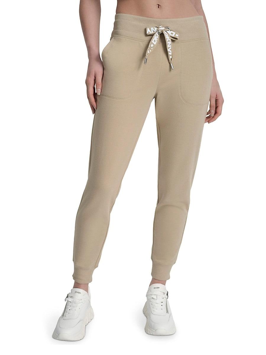 Dkny Tan Womens Sweatpants DKNY Logo Drawstring Jogger Pants In
