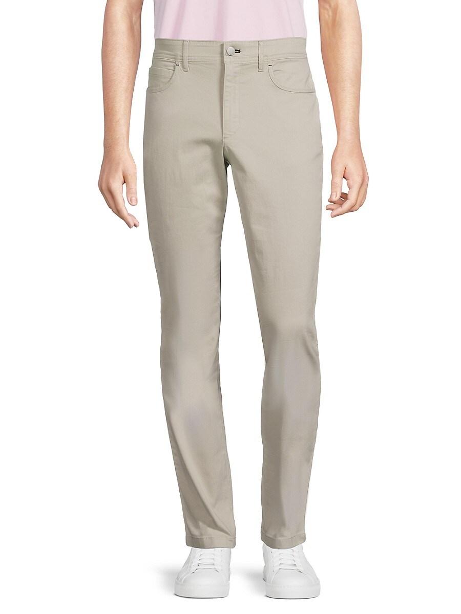 Calvin Klein Slim-Fit Stretch-Cotton Pants in Grey for Men