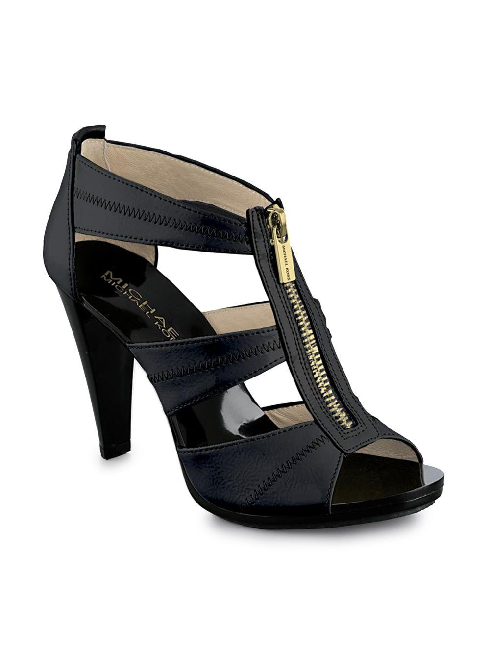 Michael Kors Berkley Leather T-strap in Black - Lyst