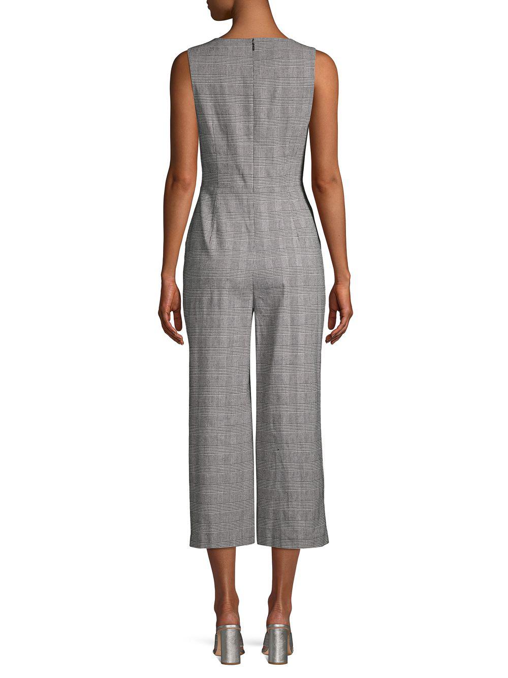 glen plaid jumpsuit