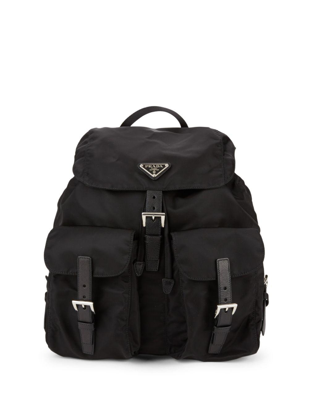 Prada Zaino Leather Backpack in Black Lyst