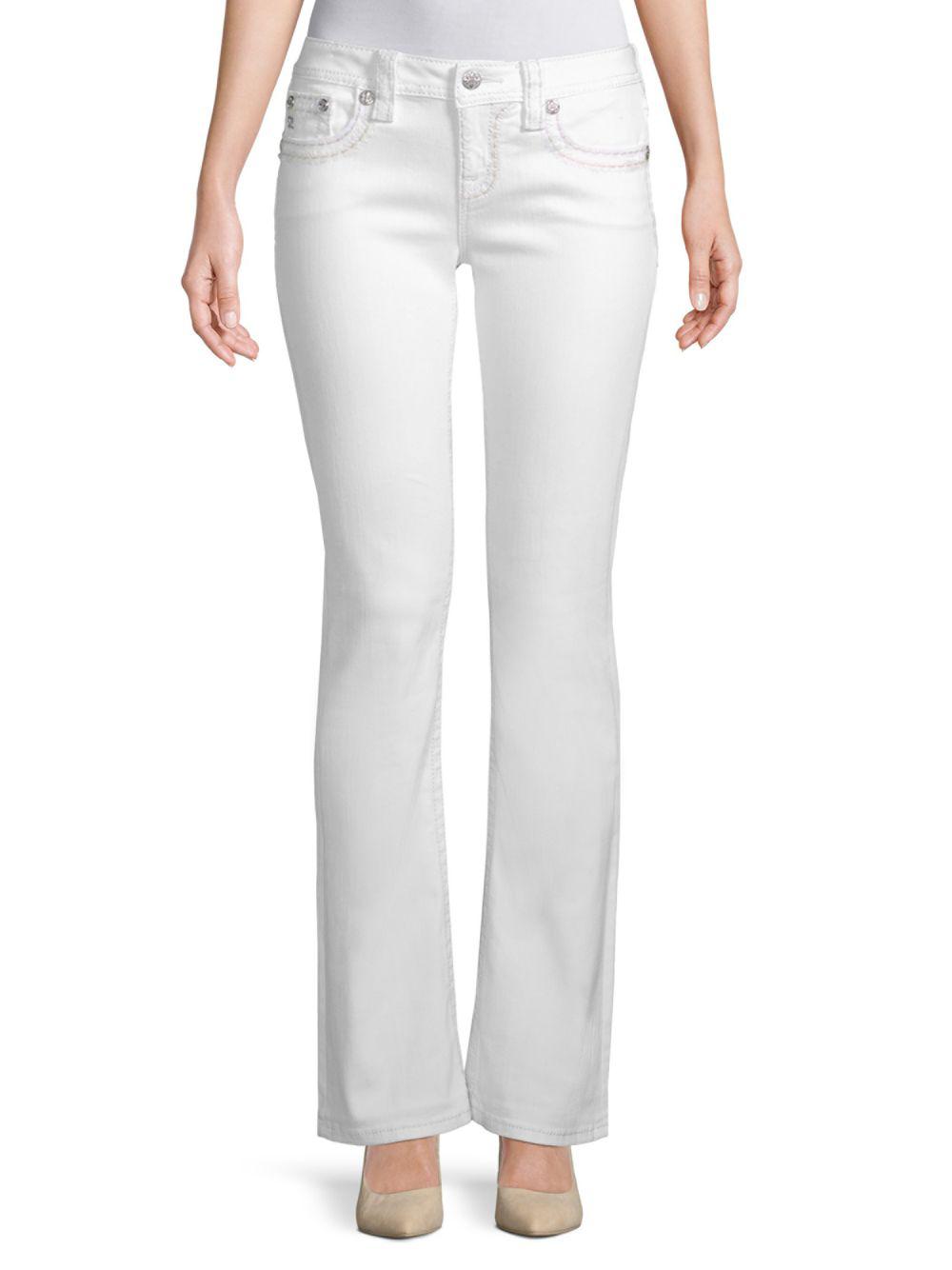 white miss me bootcut jeans