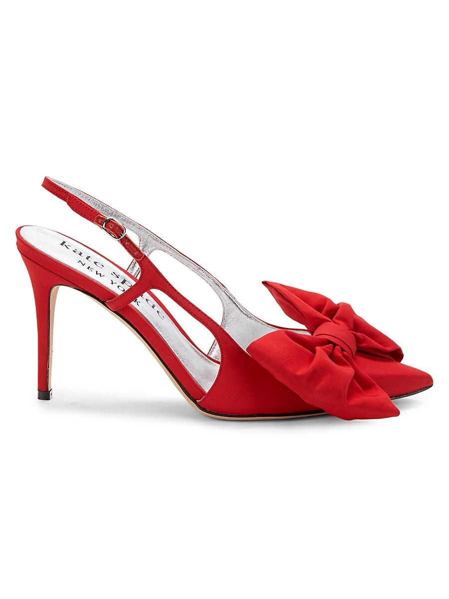 Kate Spade Sheela Bow Slingback Pumps in Red | Lyst