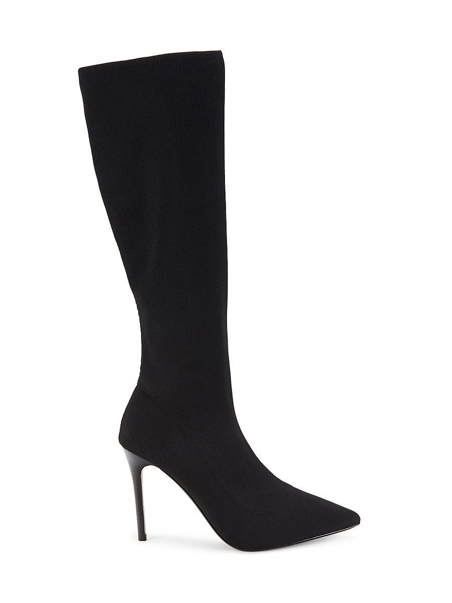 Saks Fifth Avenue Saks Fifth Avenue Rita Stiletto Tall Sock Boots in Black  | Lyst