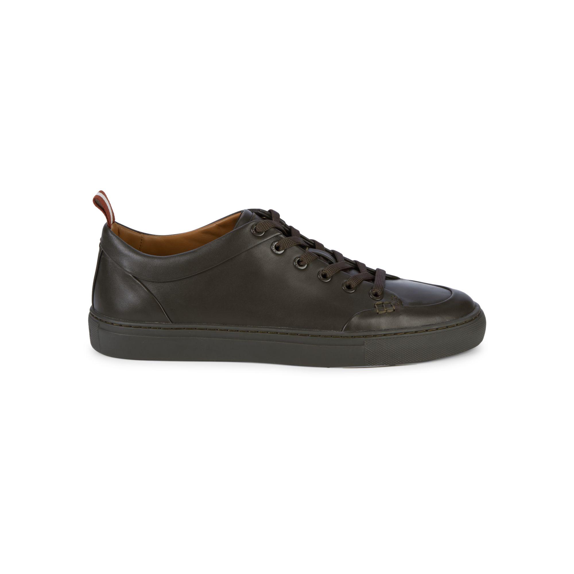 Bally Leather Sneakers in Black for Men - Lyst