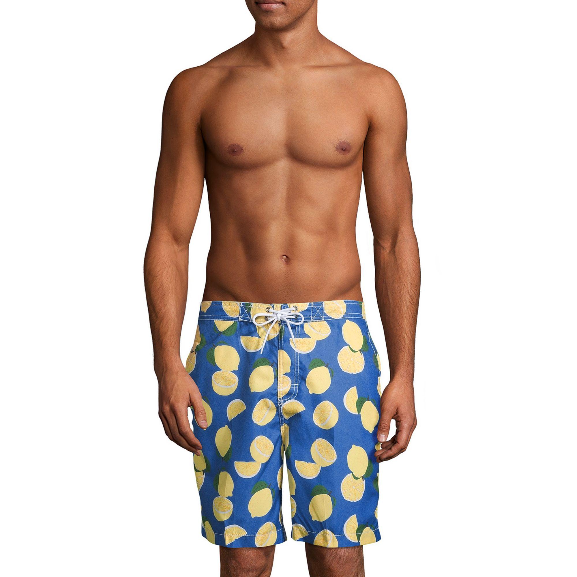 lemon swim trunks