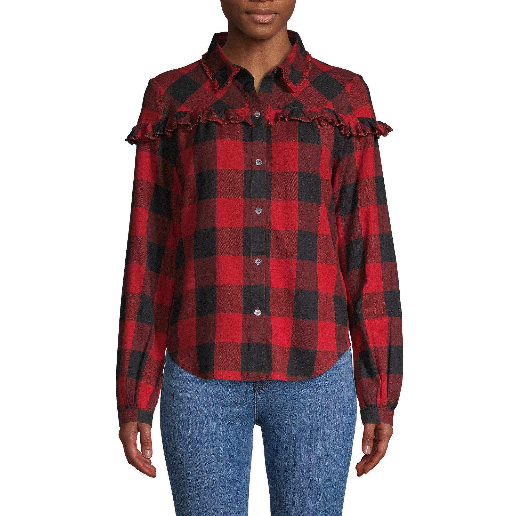 flannel shirt with ruffles