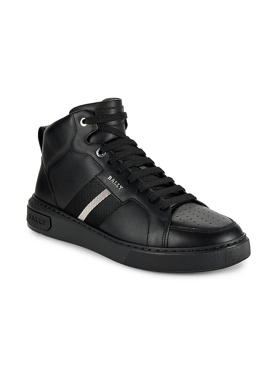 Bally Myles High Top Leather Sneakers in Black for Men Lyst