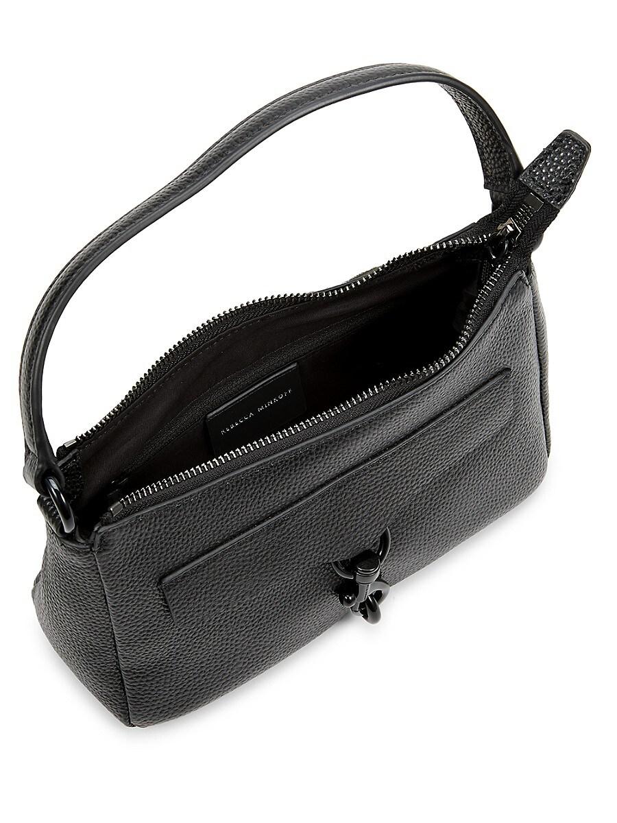 Rebecca minkoff black leather crossbody hotsell