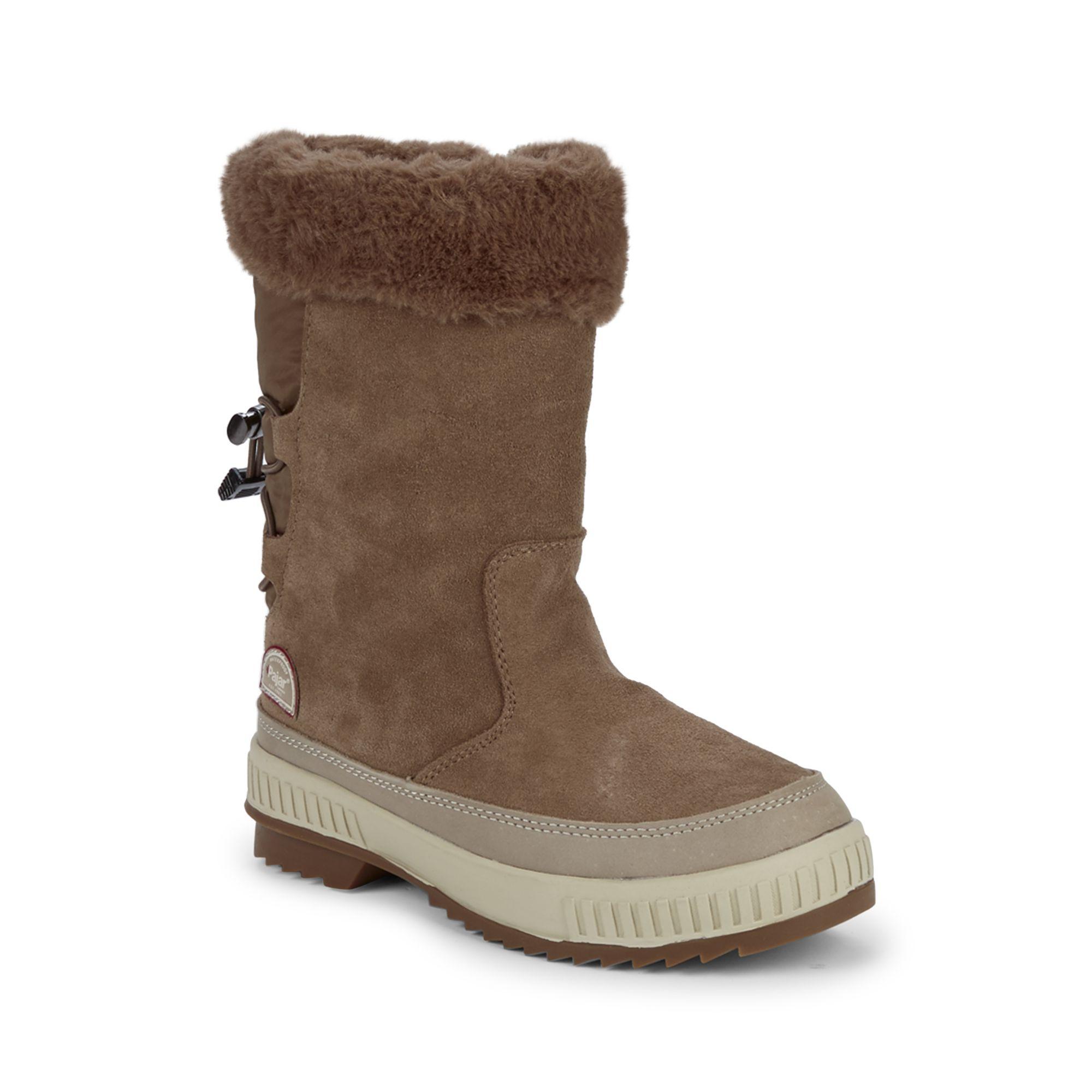 faux fur platform boots