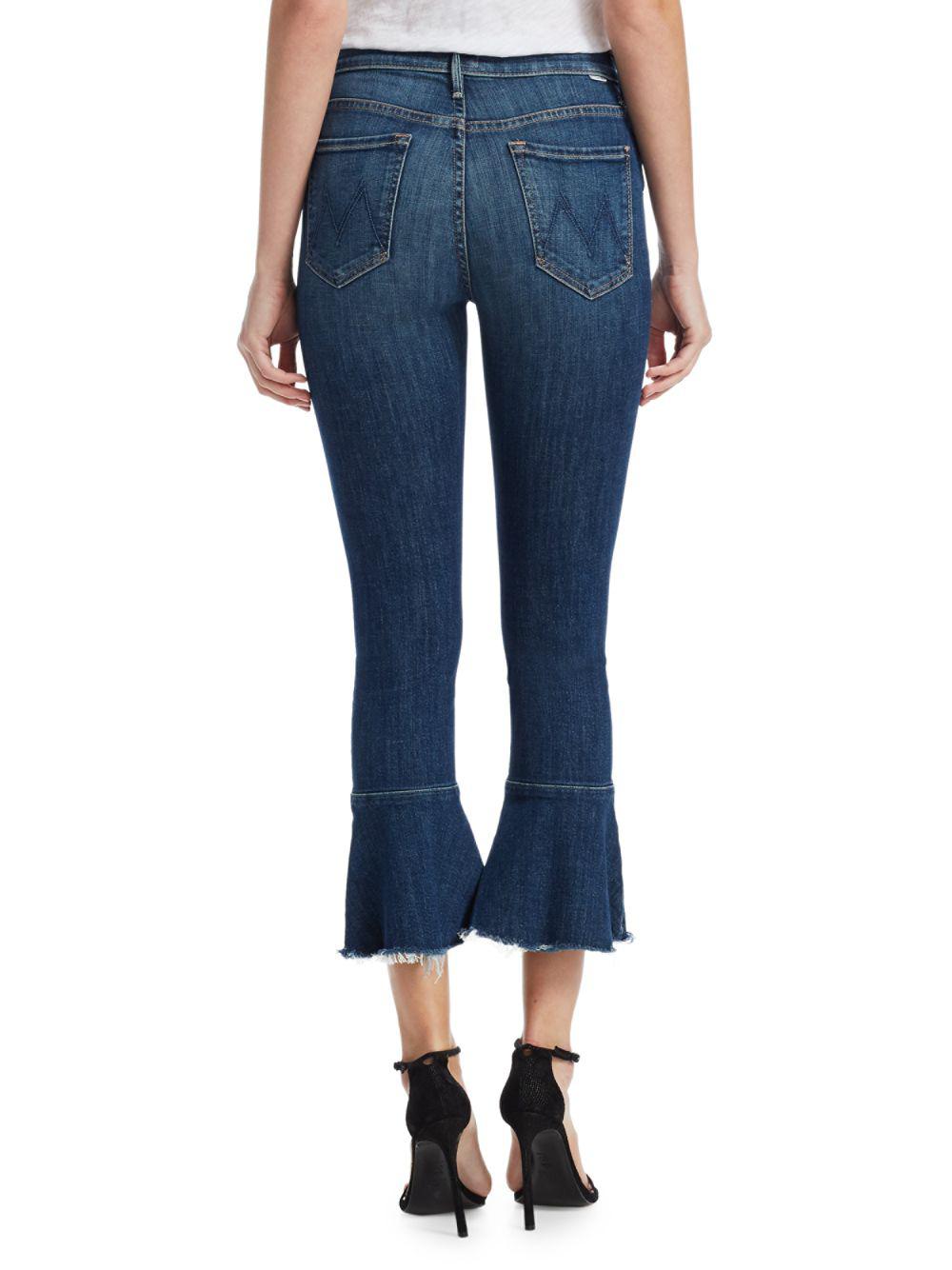Mother Denim Women's The Cha Cha Ruffle Hem Jeans - Girl Crush - Size ...
