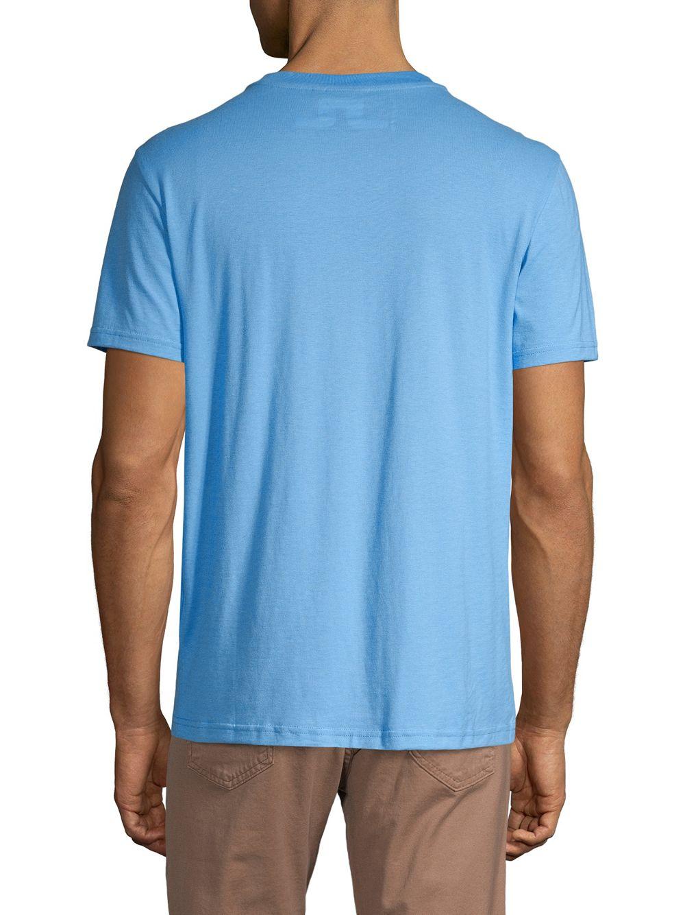 J.Lindeberg Mountain Embroidery Cotton Tee in Blue for Men - Lyst
