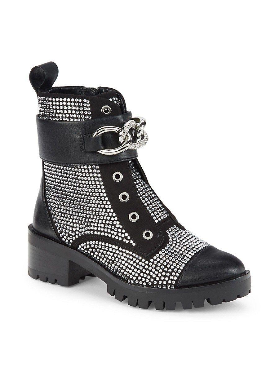 Karl Lagerfeld Pepper Embellished Boots in Black | Lyst