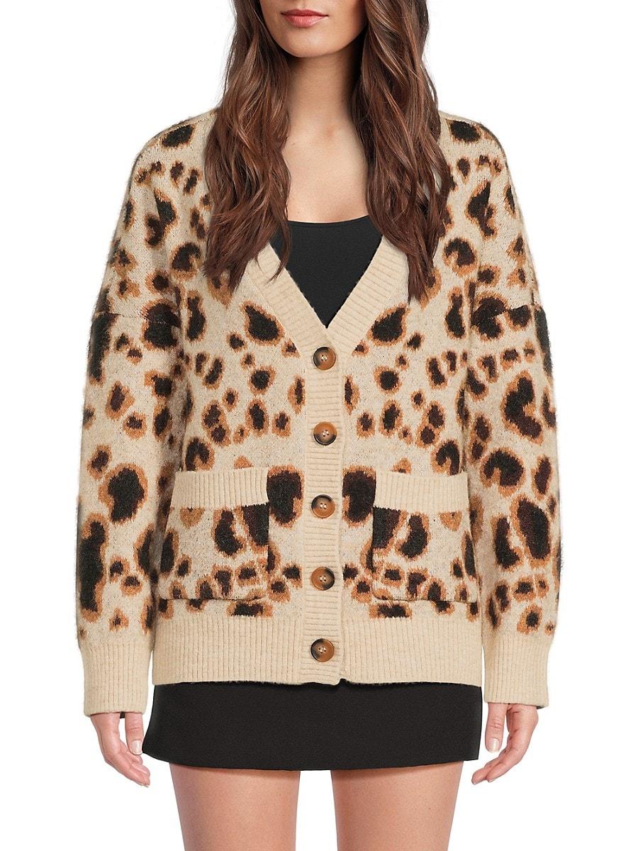 Womens Cardigans Topshop Leopard Print Cardigan Topshop Knitted