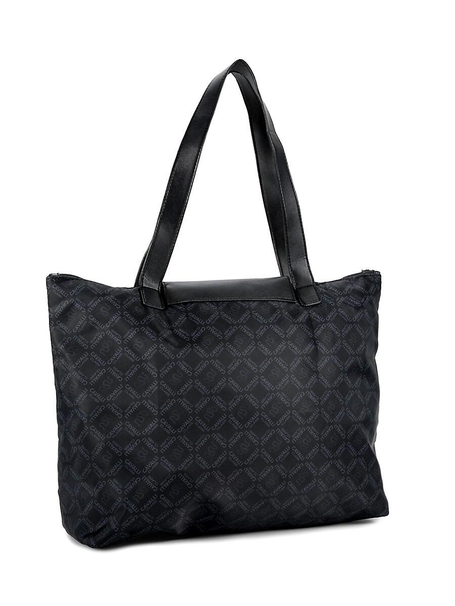 Cavalli Class by Roberto Cavalli Large Monogram Tote in Black Lyst UK