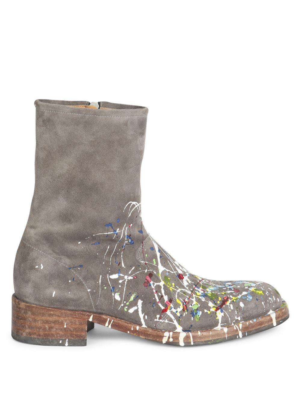 margiela paint splatter boots