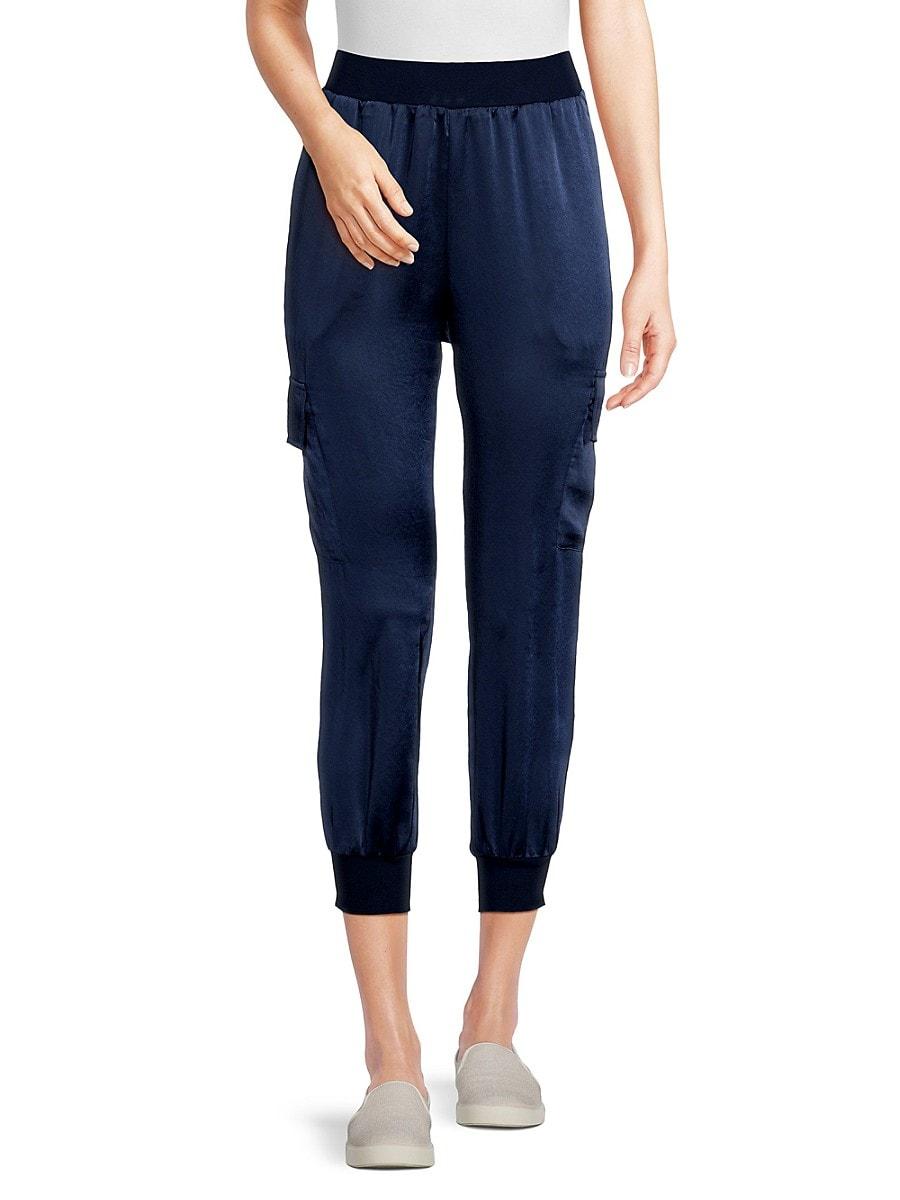 Navy blue cargo joggers deals womens