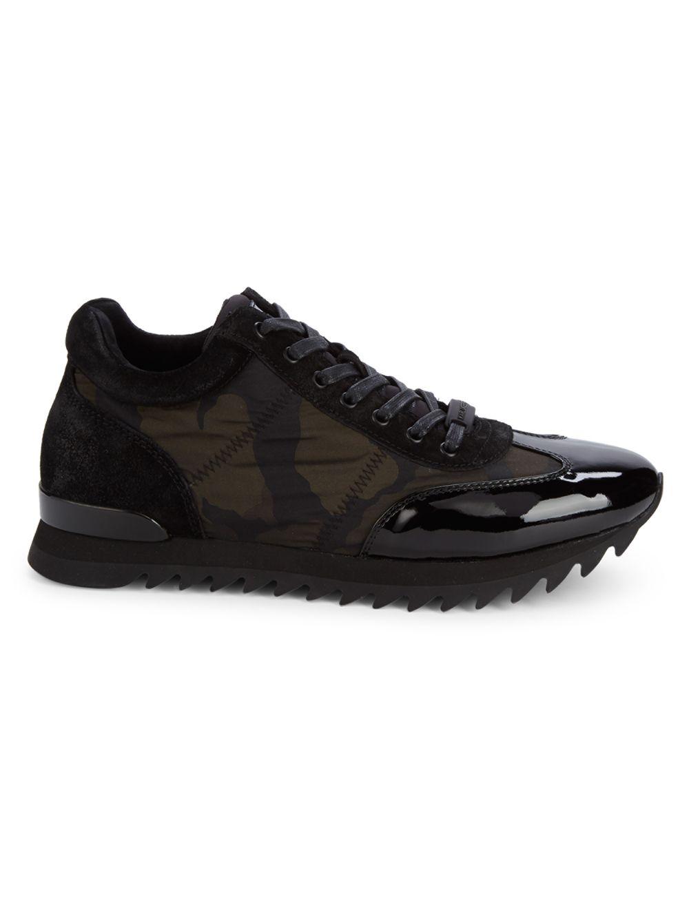 Karl Lagerfeld Leather Camo Platform Sneakers in Olive (Green) for Men ...